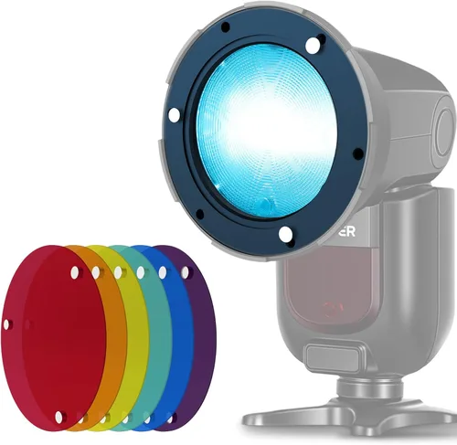 Miniatura 11 de NEEWER CRM2 Kit de accesorios magnéticos para flash de cabeza redonda, juego de difusor modificador de luz Speedlite compatible con Godox V1 y V100