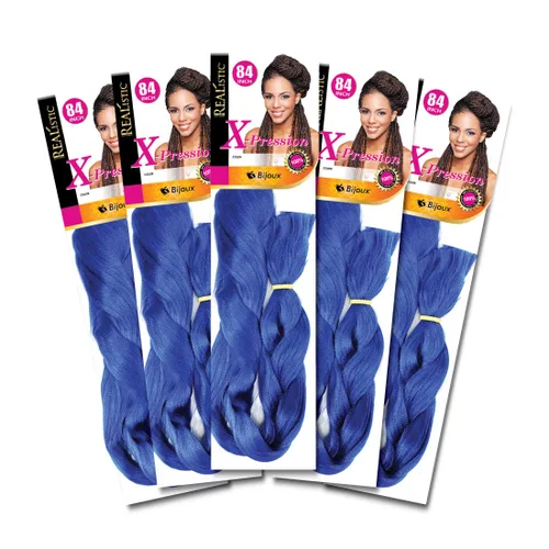 Miniatura 77 de Realistic Trenza original X-Pression 84 pulgadas 100% Kanekalon (paquete de 3, 1) M-61XPRES84