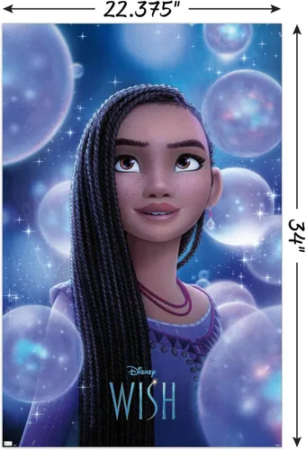 Miniatura 3 de Trends International Disney Wish Asha - Póster de pared de una hoja Paquete de póster y clip