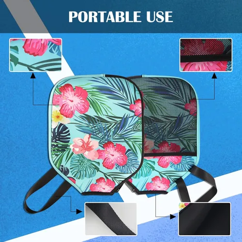 Miniatura 6 de Cubierta para Pala de Pickleball, Funda de Raqueta de Neopreno con Cremallera, 11.8" * 9.05" Cubierta de Protección para Pala de Pickleball Suave