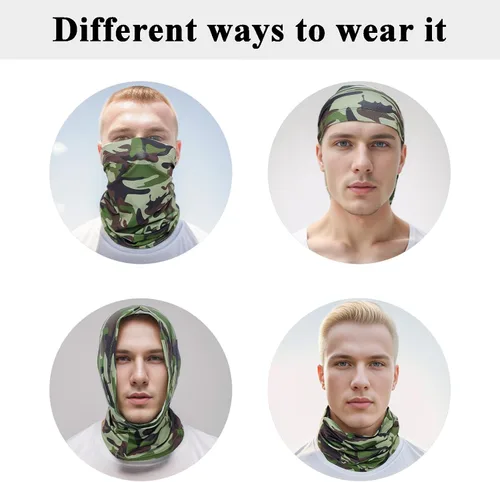 Miniatura 2 de Paquete de 8 polainas para el cuello, pasamontañas, bandana de caparazón, máscara facial de enfriamiento con protección UV para hombres y mujeres