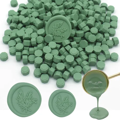 Miniatura 31 de 250 unidades de cuentas de cera de sello doradas antiguas, cuentas de cera premium de Andotopee para sellos de sellos, paquete de repuesto de perlas