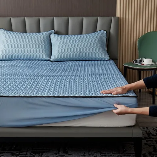 Sábanas bajeras que absorben la humedad, sábanas de látex frescas de verano, cubrecolchón con estampado de dibujos animados para habitación de los