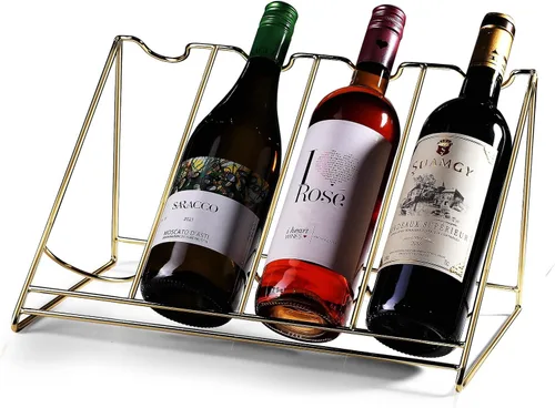Miniatura 10 de Estante de exhibición de botellas de vino, estante de almacenamiento de vino, estante de exhibición de botellas de licor, estante de vino pequeño
