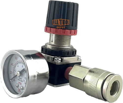 Makita - Regulador de aire de repuesto para compresor de aire MAC2400 MAC5200 MAC700 con manómetro, kit de acoplador rápido universal