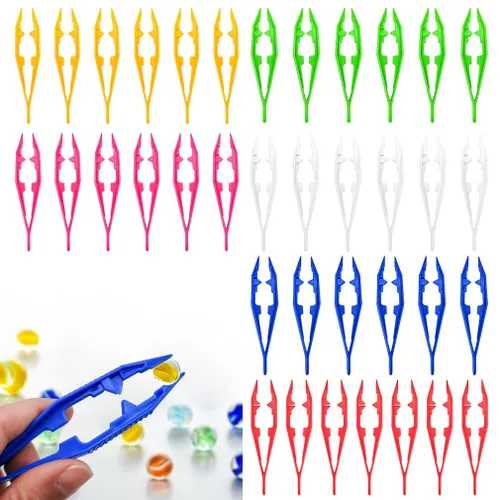 Miniatura 8 de 30 pinzas de plástico, 5 colores surtidos, herramientas de pinzas para manualidades, proyectos de cuentas creativas, fabricación de joyas, niños