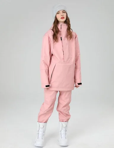 Miniatura 2 de RIUIYELE Traje de esquí para mujer, chaqueta y pantalones de snowboard para deportes al aire libre, traje de nieve con aislamiento impermeable