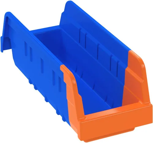 Akro-Mils 36442 - Cubo de plástico Kanban con control de inventario con doble tolva indicador, 11-5/8 pulgadas x 4-1/4 pulgadas x 4 pulgadas,