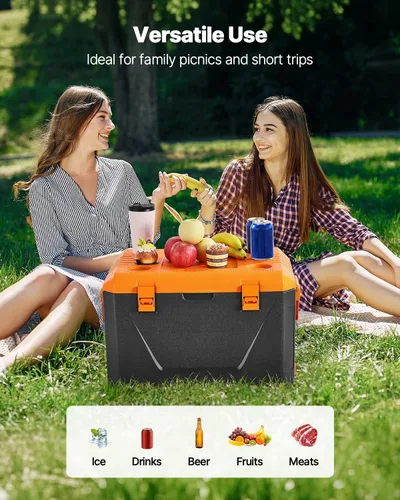 Miniatura 6 de VEVOR Enfriador portátil, ligero, material rígido, aislado, portátil, adecuado para pícnics familiares y viajes largos