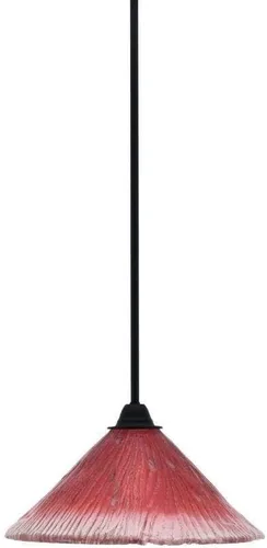 Miniatura 49 de Toltec Lighting Paramount - Mini colgante de 1 luz en acabado negro mate con cristal de arte perla de 7 pulgadas y estilo negro