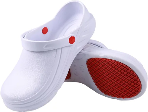 Miniatura 8 de FLIOZY Zuecos de chef para hombres y mujeres, antideslizantes, impermeables, a prueba de aceite, zapatos de trabajo de cocina profesional