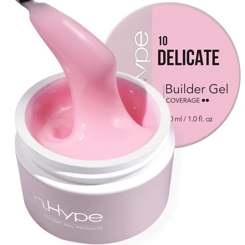 Miniatura 11 de IN.HYPE Gel duro profesional UV/LED para extensión de uñas, fortalecimiento, superposiciones de lima (lechoso #1)