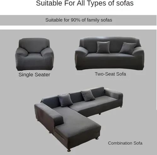Miniatura 3 de Morbuy Funda súper elástica para sofá, 4 piezas de elastano, funda de sofá modular de color sólido con parte inferior elástica, protector de muebles
