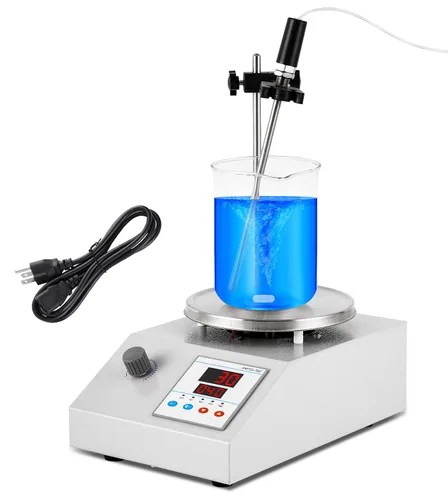 Agitador magnético placa caliente cámara de agitación de 5.9 pulgadas, temperatura máxima de 2400 rpm y 482 ℉, mezclador magnético con barra de