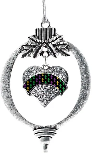 Miniatura 62 de Inspired Silver - Red Merry - Adorno de Navidad plateado - Adorno de árbol de Navidad con dije de corazón con circonita cúbica - Decoración colgante