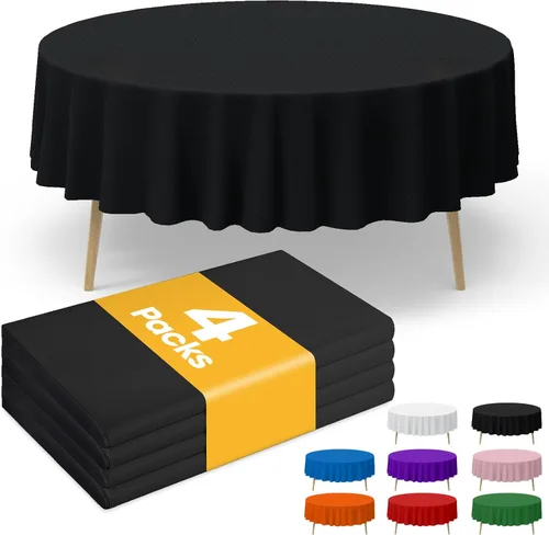 Miniatura 27 de Niuara Mantel de bandera estadounidense, paquete de 4 manteles patrióticos desechables de 54 x 108 pulgadas para mesas de 6 pies, decoraciones del 4