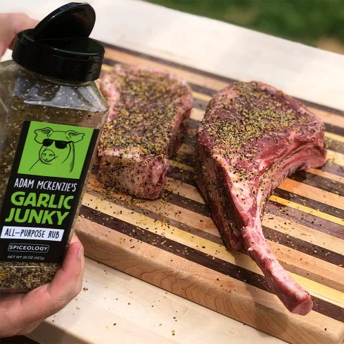 Miniatura 4 de Spiceology & Adam McKenzie - Adicto al ajo - Condimento multiusos, masajes para barbacoa y mezclas de especias - Uso en: pechuga de res, carne