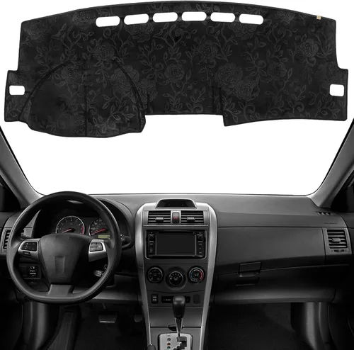 Miniatura 29 de Alfombrilla Cobertora para Salpicadero Compatible con Toyota Sienna 2010-2004 (Sin Modelos HUD), Alfombrilla Antirreflejos para Salpicadero