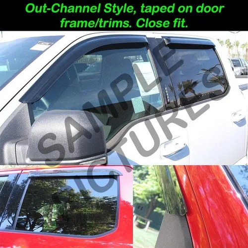 Miniatura 3 de Viseras de ventana de humo fuera del canal, deflectores, protectores de lluvia para BMW X3 F25 2011-2017