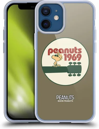 Miniatura 188 de Head Case Designs Funda de gel Woodstock 50th con licencia oficial de Peanuts Snoopy Guitar 1969 [protección de grado militar] compatible con Apple