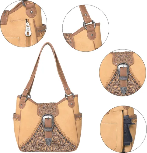 Miniatura 4 de Montana West Buckle Collection Western Handbags for Women Concealed Carry Purses with Wallet