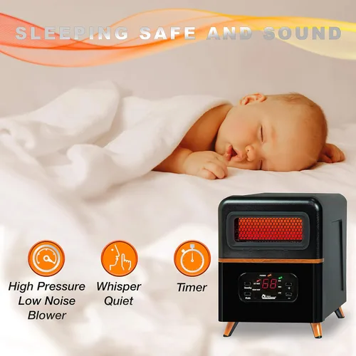 Miniatura 6 de DR. INFRARED HEATER DR-978 Nuevo calentador de espacio infrarrojo portátil híbrido de doble calefacción actualizado, 1500 W con control remoto