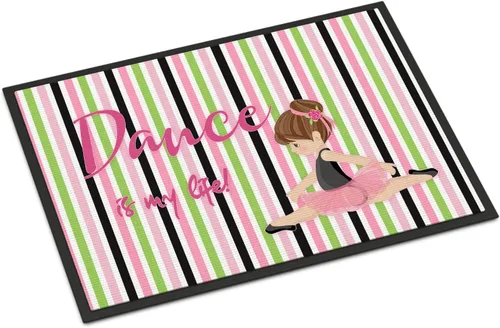 Miniatura 64 de Caroline's Treasures BB5374MAT Let's Dance Linen - Felpudo de lino verde azulado de 18 x 27 pulgadas, tapete para puerta delantera, para interiores