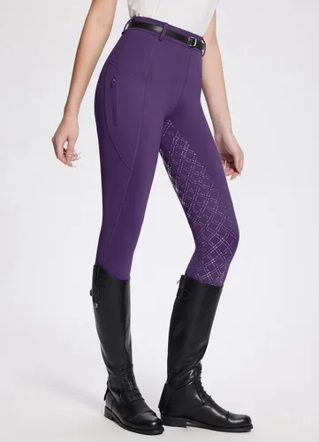 Miniatura 2 de BALEAF Pantalones de equitación para mujer, pantalones de equitación de asiento completo, mallas ecuestres, bolsillo con cremallera de silicona