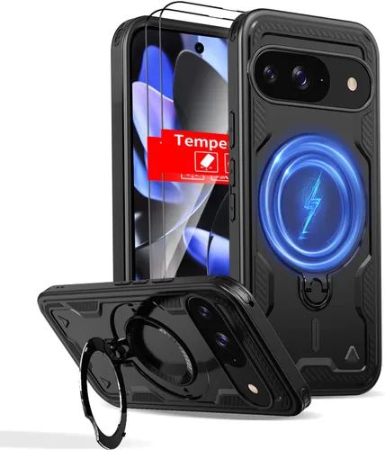 Miniatura 93 de Funda magnética para Google Pixel 9A compatible con cargador inalámbrico MagSafe, para Pixel 9A, funda de teléfono integrada de 360 °, con 2
