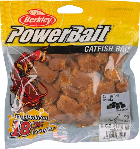 Miniatura 2 de Berkley PowerBait - Trozos de cebo de bagre para pescar Hígado De Pollo