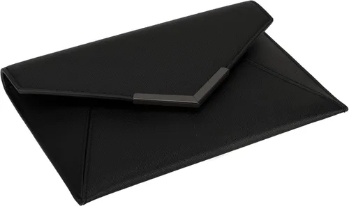 Miniatura 5 de Dexmay - Bolso de mano tipo sobre para mujer, tamaño mediano, de piel saffiano, plegable