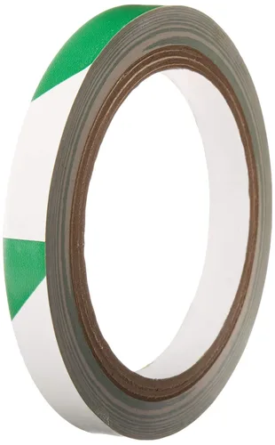 Miniatura 24 de GGR Supplies SST-618C Cinta de seguridad adhesiva de franja de advertencia de peligro negra y amarilla: 2" de ancho x 18 yardas. Negro y amarillo