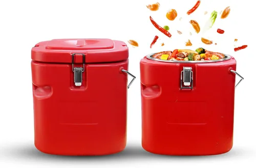2 recipientes de sopa aislados, calentador de alimentos comerciales para alimentos calientes o fríos, caja caliente de 2.5 galones para catering,
