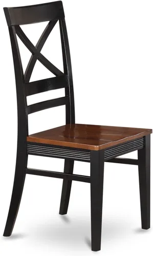 Miniatura 4 de East West Furniture DLQU3-BCH-W - Juego de comedor de 3 piezas que contiene una mesa de comedor redonda con gotas y 2 sillas de cocina, 42 x 42