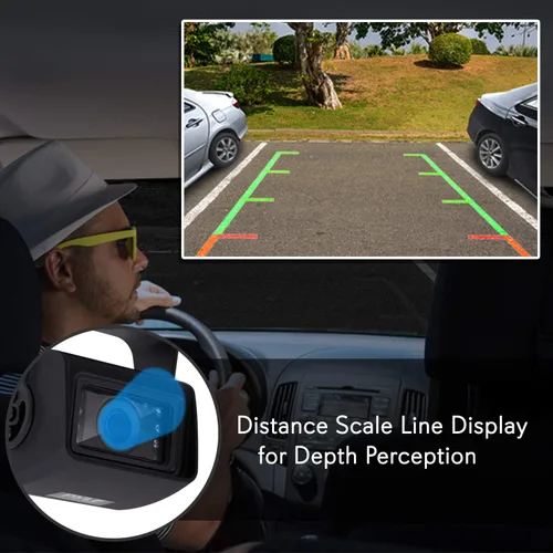 Miniatura 5 de Sistema de cámara de reserva de visión trasera – Mini estacionamiento con licencia inversa de vehículo de coche con resolución de 656 x 492p 480