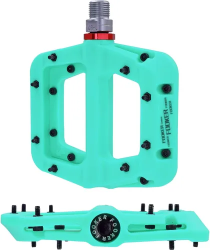 Miniatura 3 de FOOKER Pedales MTB para bicicleta de montaña, 3 rodamientos, antideslizantes, ligeros, de fibra de nailon, pedales de plataforma de bicicleta