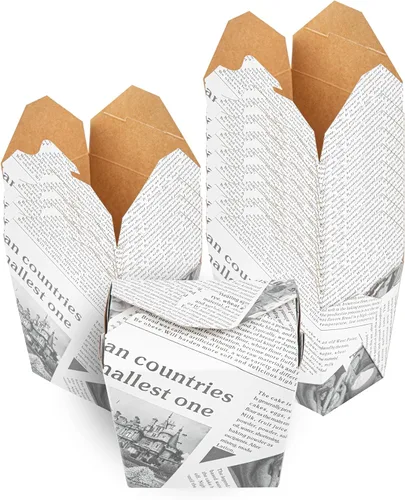 Miniatura 25 de Restaurantware Cajas chinas para llevar, paquete de 25 cajas de 8 onzas, resistentes a la grasa, contenedores de comida para llevar, desechables