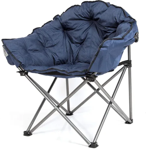 Miniatura 4 de MacSports C932S-130, Silla de Club al Aire Libre con Cojín Acolchado Azul, Plegable para Patio y Lounge