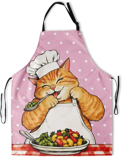 Miniatura 51 de Delantal con bolsillos, delantales para mujeres y hombres, delantal de cocina para cocinar, jardinería, servidor, camarera, pintura