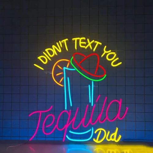 Miniatura 15 de Letrero de neón con texto en inglés «All You Need Is Tequila» de 23 pulgadas, para decoración de pared para el hogar, bar, pub, club