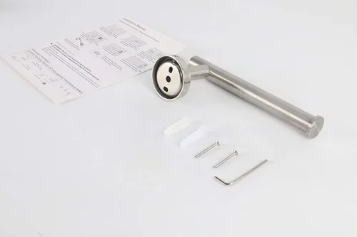 Miniatura 7 de TocTen Soporte de papel higiénico, soporte para rollo de papel higiénico montado en la pared para baño, dispensador de papel de perforación de acero