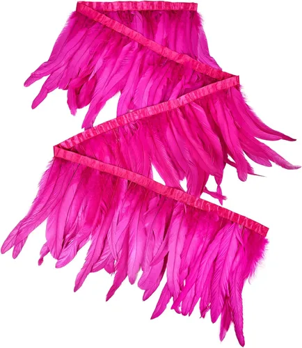 Miniatura 37 de THARAHT 50 piezas de plumas de cola de gallo, naturales, de 12 a 14 pulgadas (30-35 cm) para manualidades, bodas, atado de moscas, plumas para Rosa