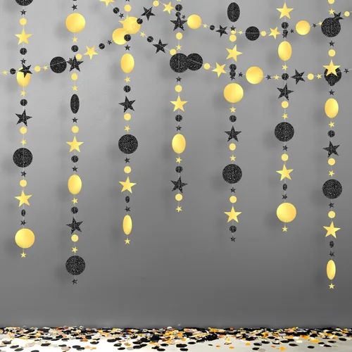 Miniatura 9 de KatchOn, Guirnalda de Feliz Año Nuevo - Paquete de 9 Pre-ensartada, Decoraciones Colgantes Feliz Año Nuevo Suministros de Fiesta de Año Nuevo