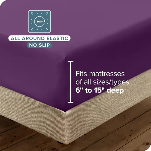Miniatura 53 de Bare Home Hotel Luxury - Juego de sábanas tamaño individual, extra suave, 4 piezas, bolsillos profundos, ajuste fácil, refrescante y transpirable