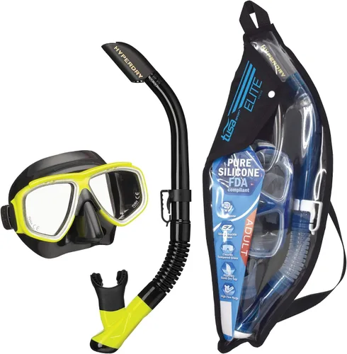 Miniatura 10 de TUSA Sport Combo de máscara esplendiva y esnórquel para adultos Negro/Negro (con bolsa reutilizable)
