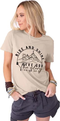 Miniatura 49 de Camisetas sin mangas de senderismo y montaña para mujer, divertidas camisetas de entrenamiento con gráficos de pino y amanecer, camisetas de verano