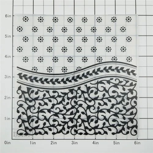 Miniatura 2 de DzIxY Carpetas de plástico con estampado de hojas de flores para hacer tarjetas, suministros de papel de bricolaje, plantillas de álbumes