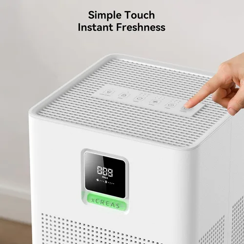 Miniatura 7 de Purificador de aire para dormitorio del hogar hasta 1937 pies cuadrados, filtro de aire HEPA 13 con filtro grueso lavable para mascotas olor a