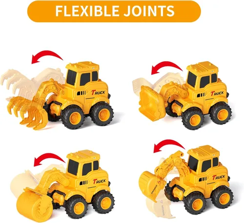 Miniatura 3 de Olbyefly Juguetes de Construcción para Niños de 2 3 4 5 6 + Años, Niños Pequeños y Niñas, Juguetes de Camiones Excavadores de Caja de Arena