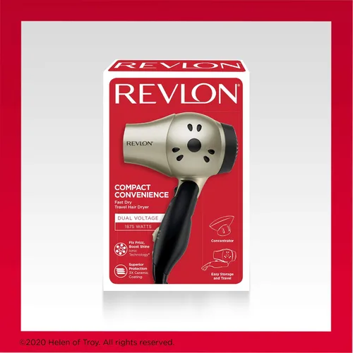 Miniatura 7 de REVLON 1875W Secador de pelo compacto con mango plegable Ideal para viajes